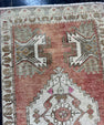 Turkish Mini Rug Oriental Hand Knotted Vintage Rug  1'7'' x  3'1'' #12068