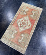 Turkish Mini Rug Oriental Hand Knotted Vintage Rug  1'7'' x  3'1'' #12068