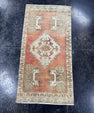 Turkish Mini Rug Oriental Hand Knotted Vintage Rug  1'7'' x  3'1'' #12068