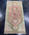 Turkish Mini Rug Oriental Hand Knotted Vintage Rug  1'5'' x  2'8'' #12069