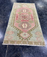 Turkish Mini Rug Oriental Hand Knotted Vintage Rug  1'5'' x  2'8'' #12069