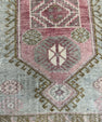 Turkish Mini Rug Oriental Hand Knotted Vintage Rug  1'5'' x  2'8'' #12069