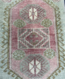Turkish Mini Rug Oriental Hand Knotted Vintage Rug  1'5'' x  2'8'' #12069