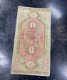 Turkish Mini Rug Oriental Hand Knotted Vintage Rug  1'5'' x  2'8'' #12069