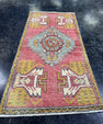 Turkish Mini Rug Oriental Hand Knotted Vintage Rug  1'7'' x  3'3'' #12063