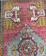 Turkish Mini Rug Oriental Hand Knotted Vintage Rug  1'7'' x  3'3'' #12063