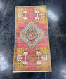 Turkish Mini Rug Oriental Hand Knotted Vintage Rug  1'7'' x  3'3'' #12063