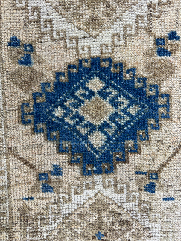 Turkish Mini Rug Oriental Hand Knotted Vintage Rug  1'5'' x  2'7'' #12058