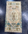 Turkish Mini Rug Oriental Hand Knotted Vintage Rug  1'8'' x  3'2'' #12059