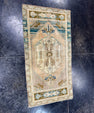 Turkish Mini Rug Oriental Hand Knotted Vintage Rug  1'8'' x  3'2'' #12059