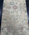 Turkish Mini Rug Oriental Hand Knotted Vintage Rug  1'6'' x  3'1'' #12060