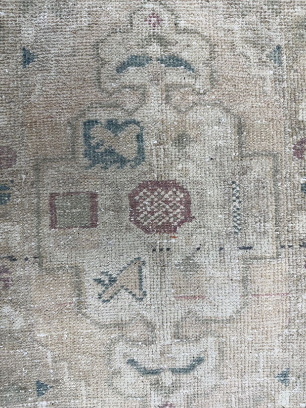 Turkish Mini Rug Oriental Hand Knotted Vintage Rug  1'6'' x  3'1'' #12060