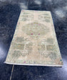 Turkish Mini Rug Oriental Hand Knotted Vintage Rug  1'5'' x  2'8'' #12062