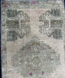 Turkish Mini Rug Oriental Hand Knotted Vintage Rug  1'5'' x  2'8'' #12062