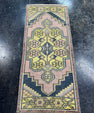 Turkish Mini Rug Oriental Hand Knotted Vintage Rug  1'6'' x  3'5'' #12052