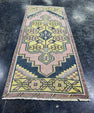 Turkish Mini Rug Oriental Hand Knotted Vintage Rug  1'6'' x  3'5'' #12052
