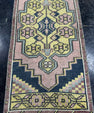 Turkish Mini Rug Oriental Hand Knotted Vintage Rug  1'6'' x  3'5'' #12052