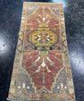 Turkish Mini Rug Oriental Hand Knotted Vintage Rug  1'6'' x  3'2'' #12053