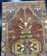 Turkish Mini Rug Oriental Hand Knotted Vintage Rug  1'6'' x  3'2'' #12053
