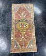 Turkish Mini Rug Oriental Hand Knotted Vintage Rug  1'6'' x  3'2'' #12053