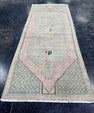 Turkish Mini Rug Oriental Hand Knotted Vintage Rug  1'6'' x  3'9'' #12054