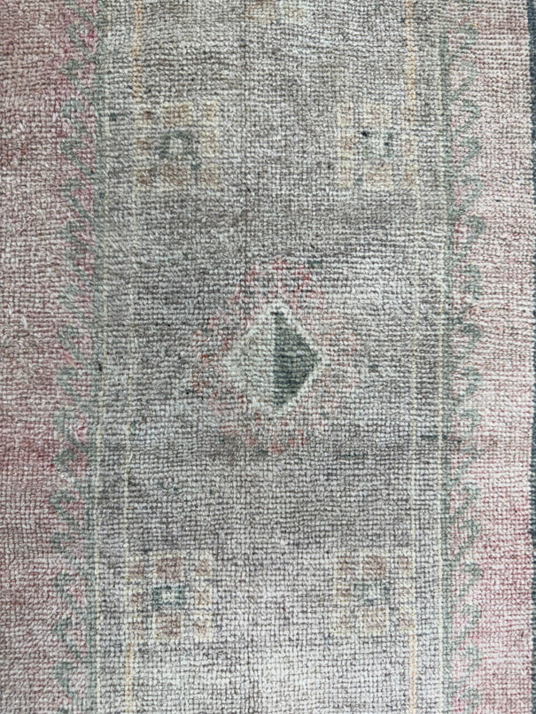 Turkish Mini Rug Oriental Hand Knotted Vintage Rug  1'6'' x  3'9'' #12054