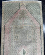 Turkish Mini Rug Oriental Hand Knotted Vintage Rug  1'6'' x  3'9'' #12054