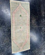 Turkish Mini Rug Oriental Hand Knotted Vintage Rug  1'6'' x  3'9'' #12054