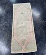 Turkish Mini Rug Oriental Hand Knotted Vintage Rug  1'6'' x  3'9'' #12054