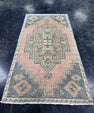 Turkish Mini Rug Oriental Hand Knotted Vintage Rug  1'8'' x  3'1'' #12056