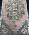 Turkish Mini Rug Oriental Hand Knotted Vintage Rug  1'8'' x  3'1'' #12056