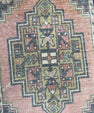 Turkish Mini Rug Oriental Hand Knotted Vintage Rug  1'8'' x  3'1'' #12056