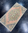 Turkish Mini Rug Oriental Hand Knotted Vintage Rug  1'8'' x  3'1'' #12056