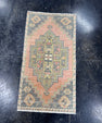 Turkish Mini Rug Oriental Hand Knotted Vintage Rug  1'8'' x  3'1'' #12056