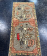 Turkish Mini Rug Oriental Hand Knotted Vintage Rug  1'6'' x  3'3'' #12057