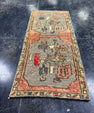 Turkish Mini Rug Oriental Hand Knotted Vintage Rug  1'6'' x  3'3'' #12057