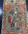 Turkish Mini Rug Oriental Hand Knotted Vintage Rug  1'6'' x  3'3'' #12057