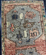 Turkish Mini Rug Oriental Hand Knotted Vintage Rug  1'6'' x  3'3'' #12057