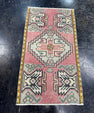 Turkish Mini Rug Oriental Hand Knotted Vintage Rug  1'7'' x  1'9'' #12051