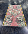 Turkish Mini Rug Oriental Hand Knotted Vintage Rug  1'7'' x  1'9'' #12051