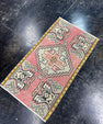 Turkish Mini Rug Oriental Hand Knotted Vintage Rug  1'7'' x  1'9'' #12051