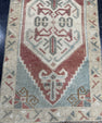 Turkish Mini Rug Oriental Hand Knotted Vintage Rug  1'6" x  3' #12046
