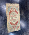 Turkish Mini Rug Oriental Hand Knotted Vintage Rug  1'6" x  3' #12046