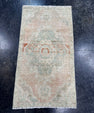 Turkish Mini Rug Oriental Hand Knotted Vintage Rug  1'6" x  2'8'' #12047