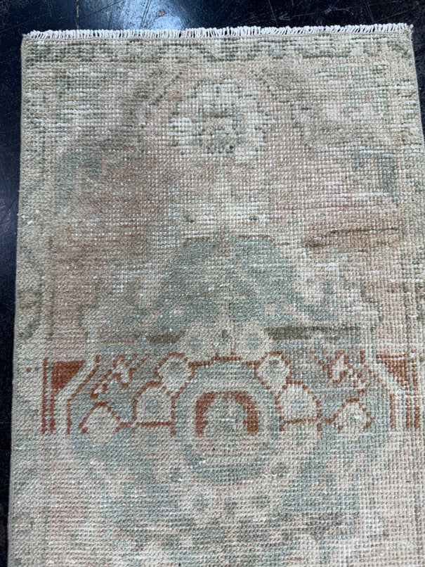 Turkish Mini Rug Oriental Hand Knotted Vintage Rug  1'6" x  2'8'' #12047