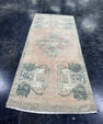 Turkish Mini Rug Oriental Hand Knotted Vintage Rug  1'6" x  3'6'' #12048