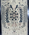 Turkish Mini Rug Oriental Hand Knotted Vintage Rug  1'3" x  3'3'' #12045