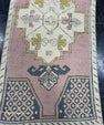 Turkish Mini Rug Oriental Hand Knotted Vintage Rug  1'7" x  3'5'' #12044