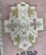 Turkish Mini Rug Oriental Hand Knotted Vintage Rug  1'7" x  3'5'' #12044