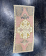 Turkish Mini Rug Oriental Hand Knotted Vintage Rug  1'7" x  3'5'' #12044